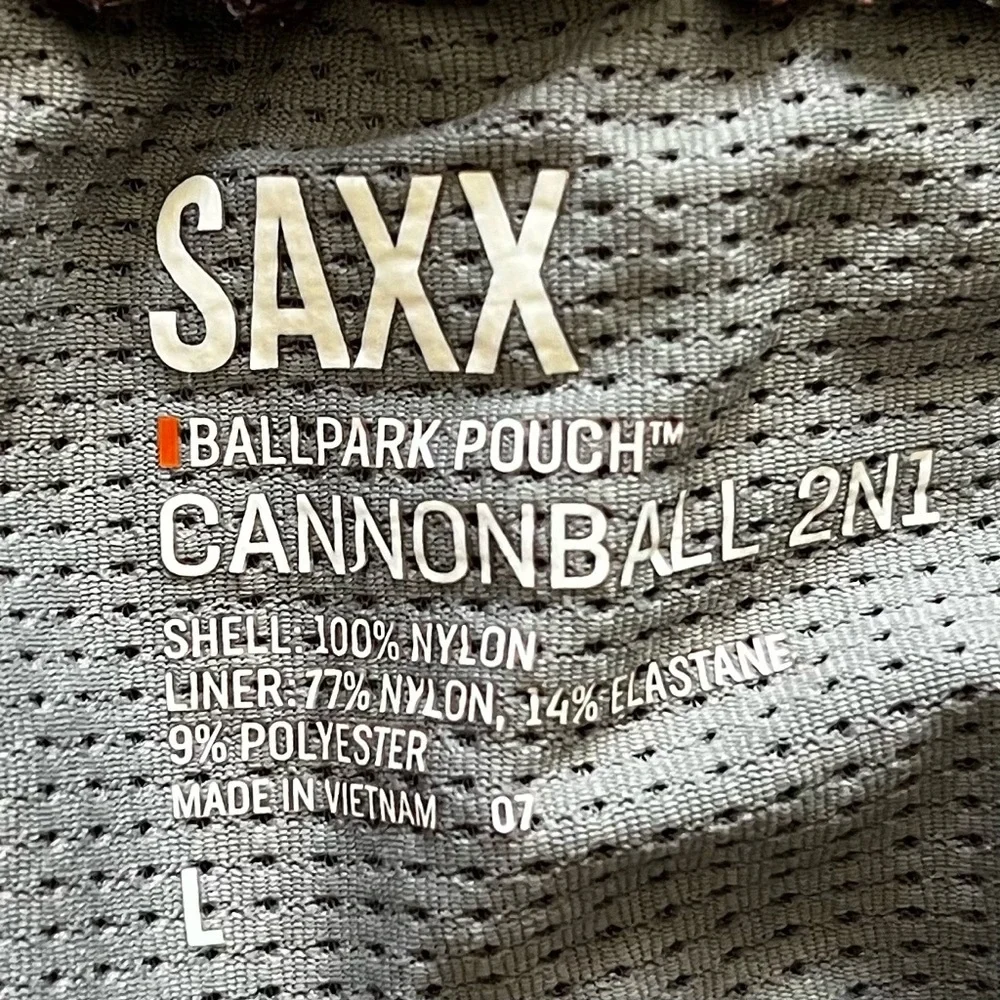 SAXX CANNONBALL 2in1 Swim Shorts Size Large Tropical Hawaiian Vacation Beach_3
